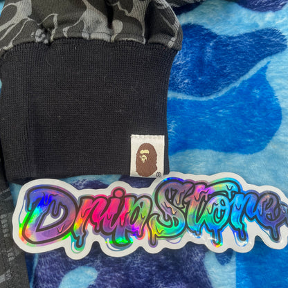 Campera Bape X Dsm Special Camo Shark Full Zip Negra