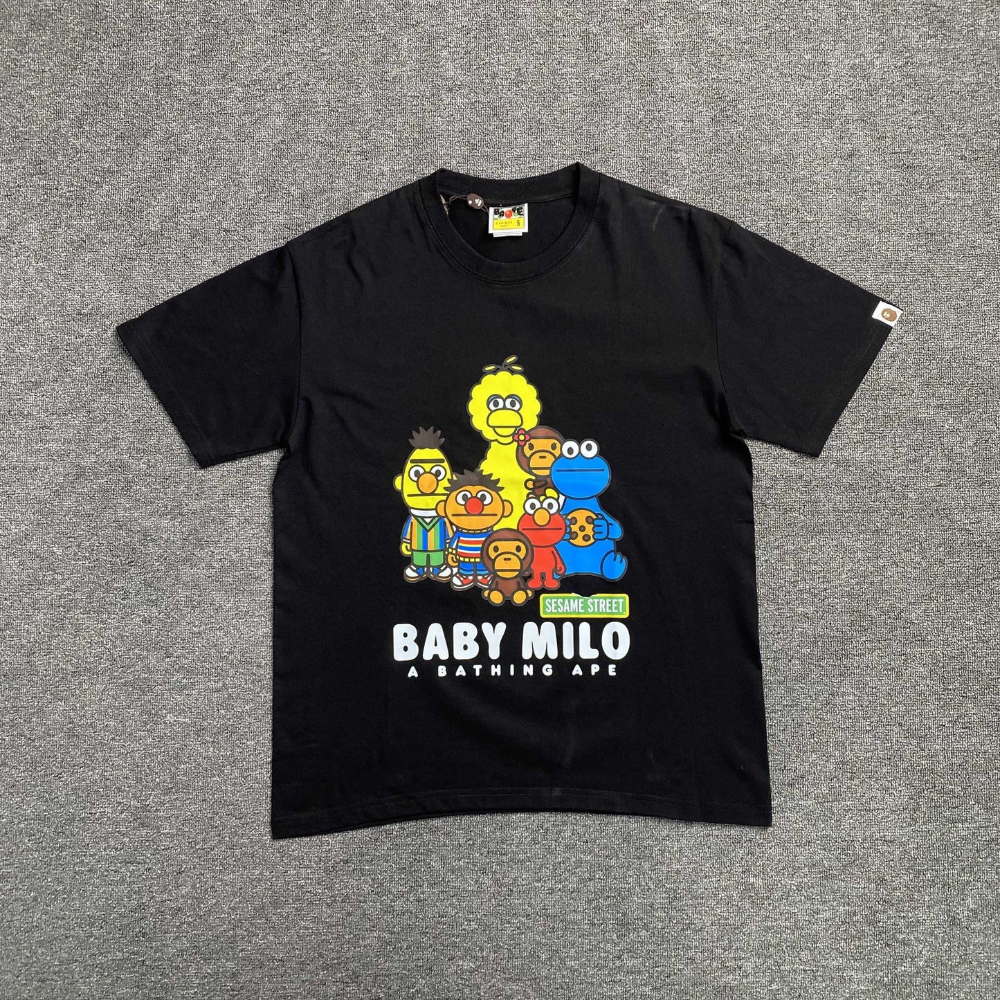 Remera Bape x Sesame Street Negra