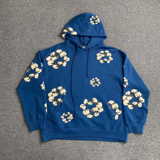 DENIM TEARS X CPFM CACTUS TEARS WREATH HOODIE BLUE