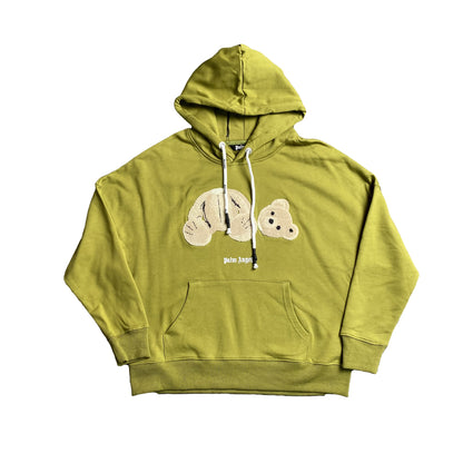 PALM ANGELS BEAR HOODIE GREEN