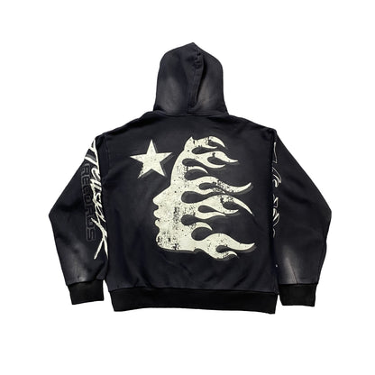 HELLSTAR STUDIOS RECORDS HOODIE BLACK