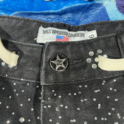 Bermuda Vale Forever Iced Out Denim Negra
