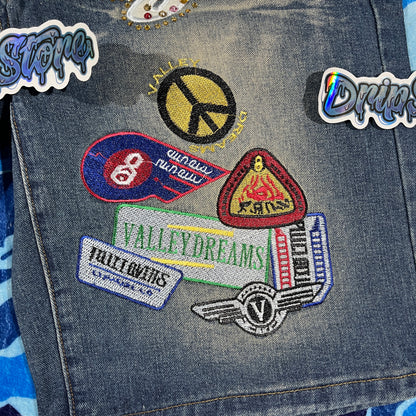 Bermuda Vale Forever Skittles Patch 1980s Azul