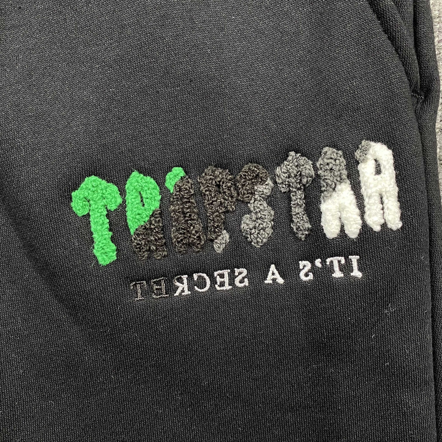 TRAPSTAR CHENILLE DECODED TRACKSUIT BLACK GREEN