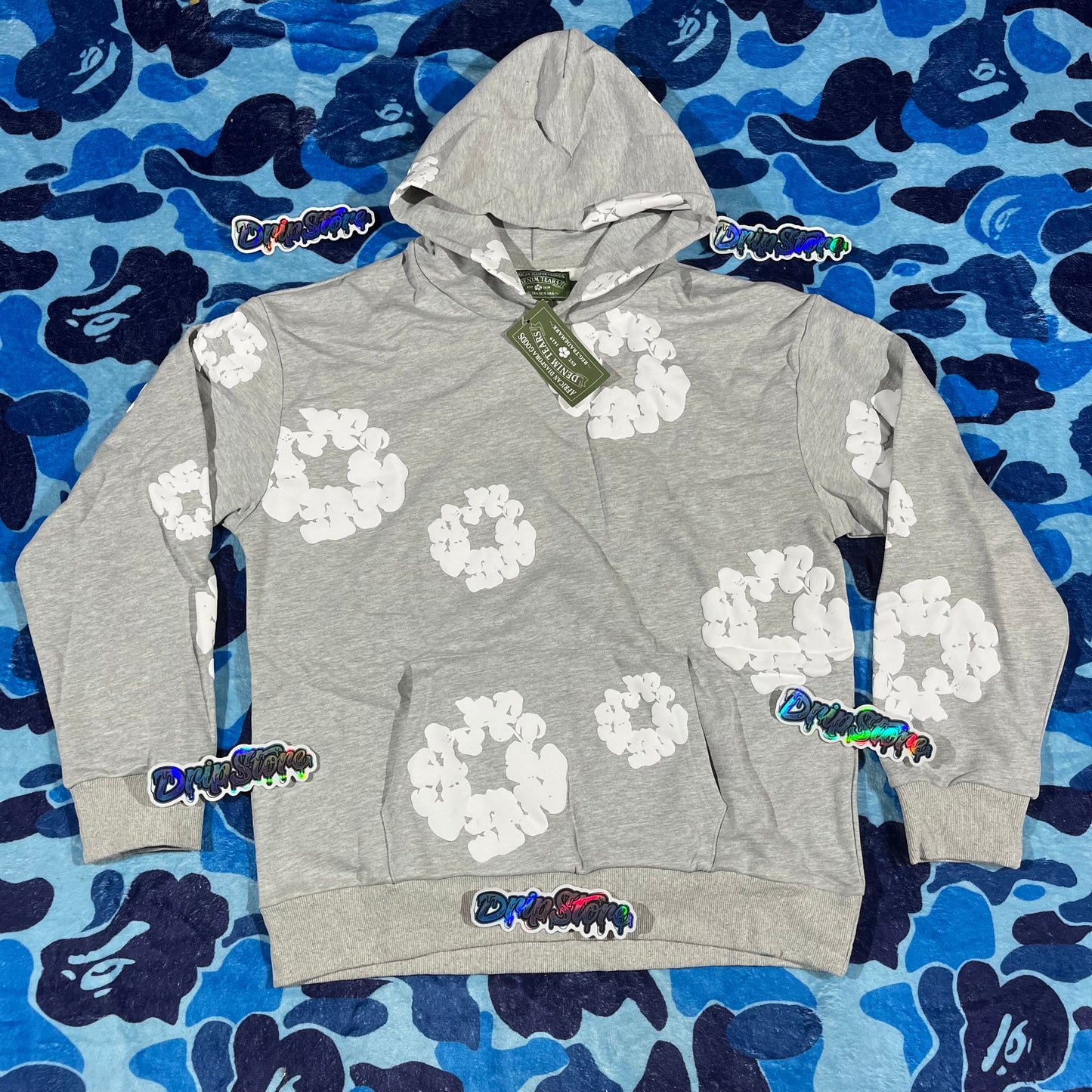 Buzo Denim Tears Gris L