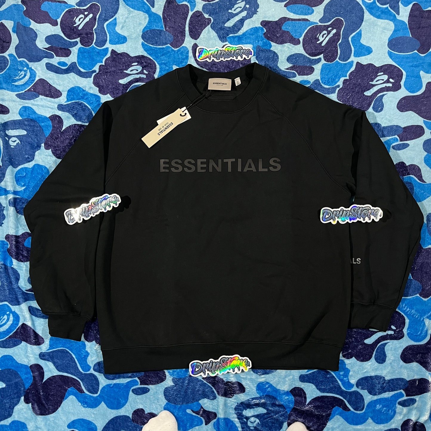 Buzo Essentials Crewneck Negro XL