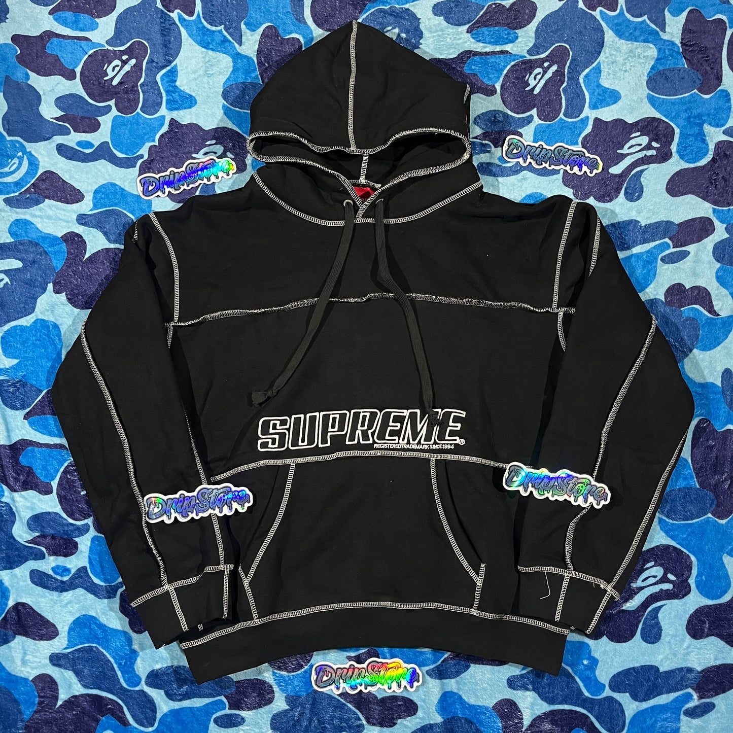 Buzo Supreme Coverstitch Negro XL