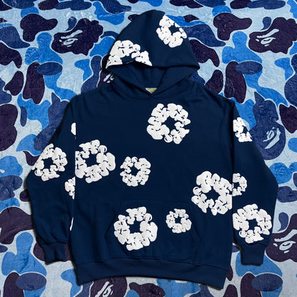 DENIM TEARS THE COTTON WREATH HOODIE NAVY