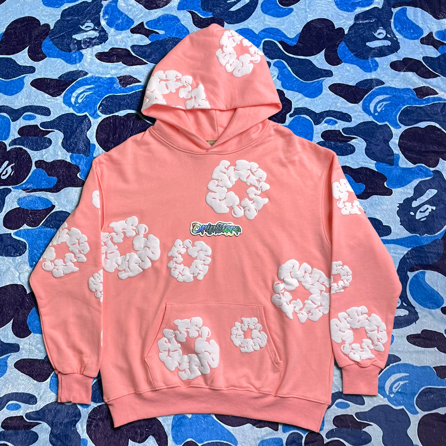 DENIM TEARS THE COTTON WREATH HOODIE PINK