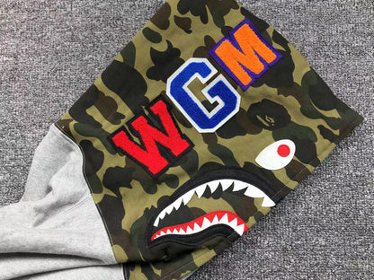 BAPE 1ST CAMO SHARK FULL ZIP HOODIE GREY