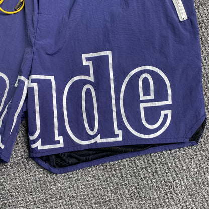 RHUDE RH LOGO SHORTS BLUE NAVY