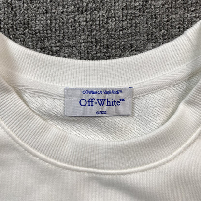 OFF WHITE DIAG HELVETICA CREWNECK WHITE