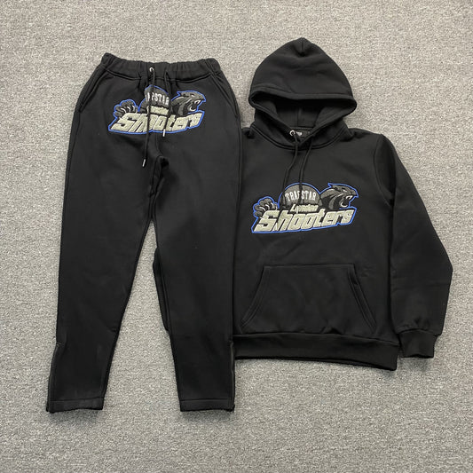 TRAPSTAR SHOOTERS TRACKSUIT BLACK BLUE