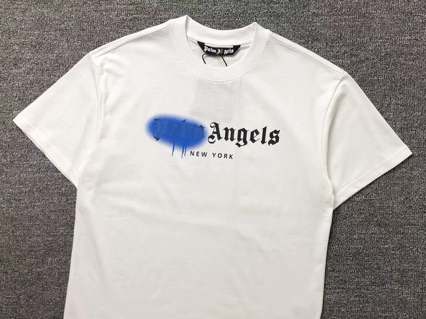 PALM ANGELS NEW YORK SPRAYED TEE WHITE