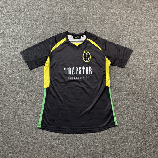 TRAPSTAR IRONGATE FOOTBALL JERSEY BLACK YELLOW