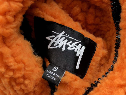 STUSSY 8 BALL SHERPA REVERSIBLE JACKET ORANGE