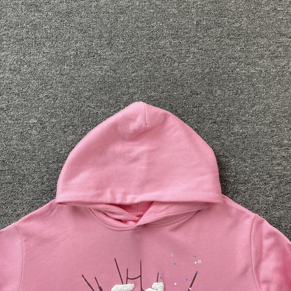 SP5DER OG WEB HOODIE PINK