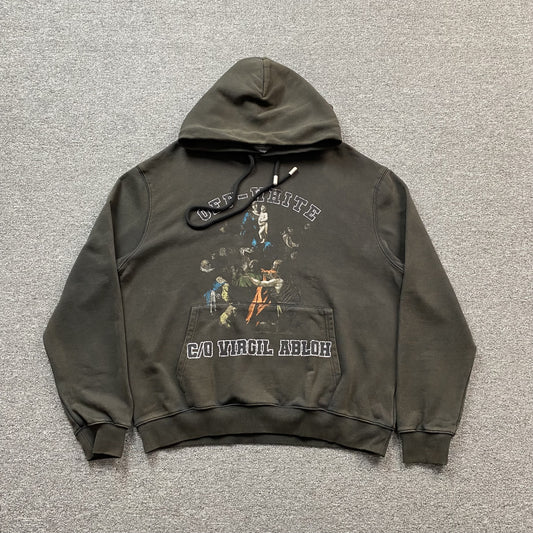 OFF WHITE MARY SKATE HOODIE BLACK