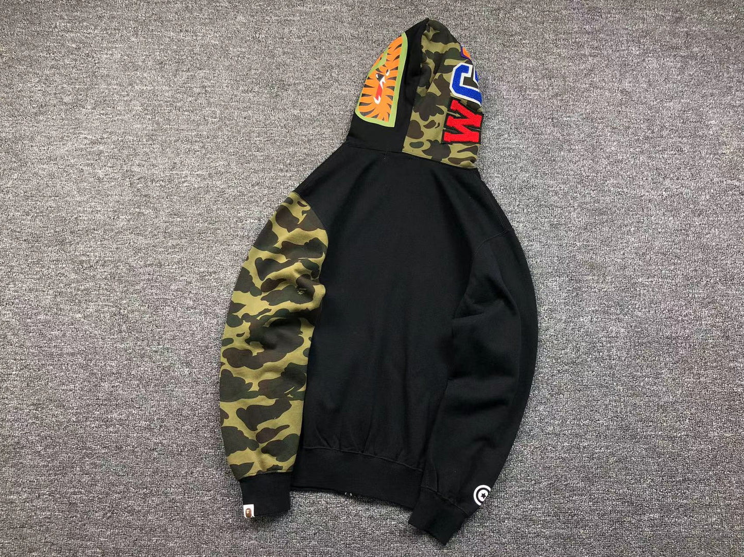 BAPE 1ST CAMO SHARK FULL ZIP HOODIE BLACK