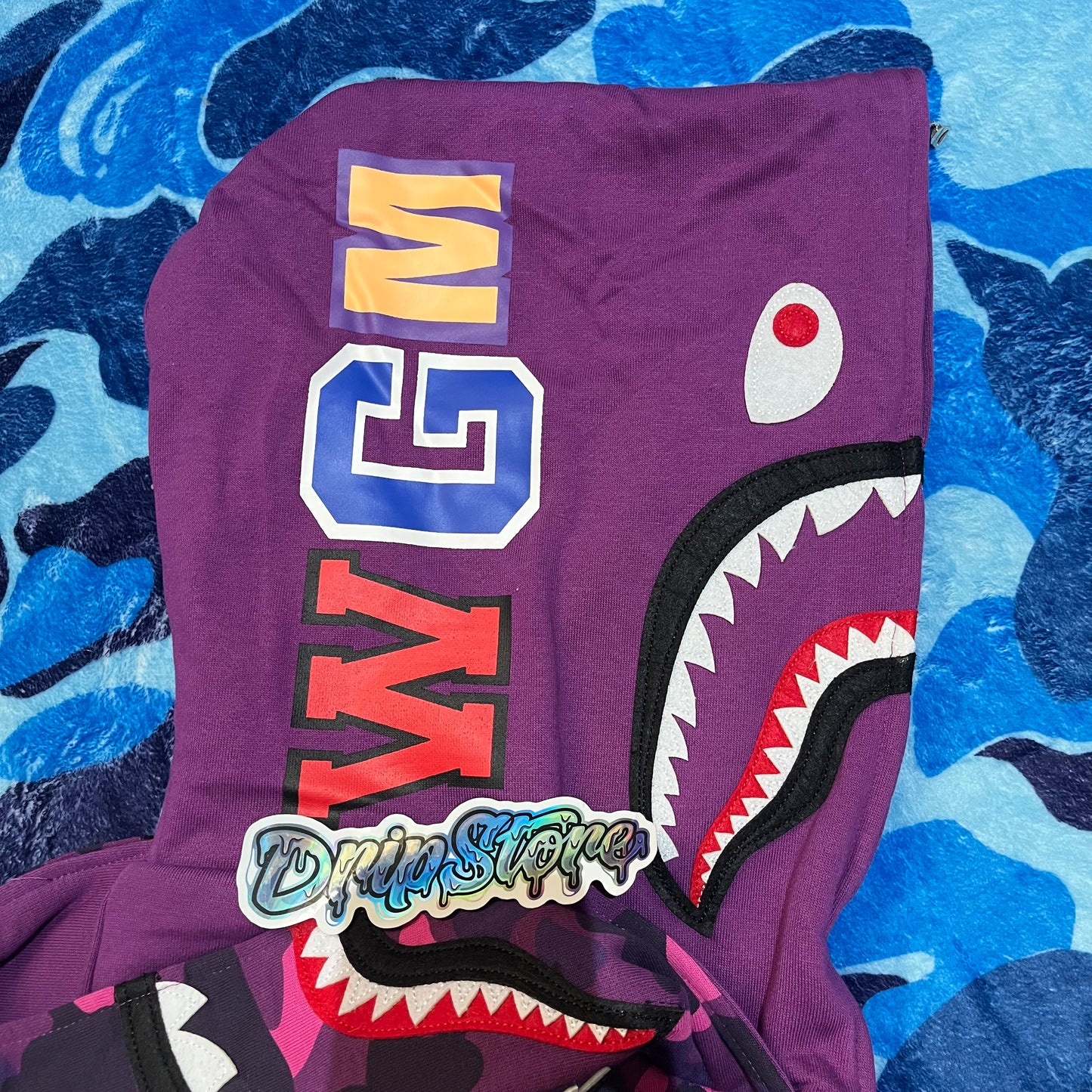 Campera Bape Color Camo Violeta Doble Capucha L