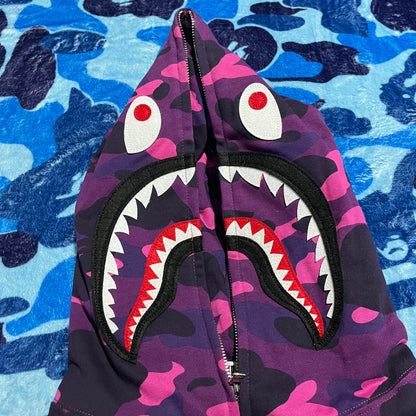 Campera Bape Color Camo Shark Full Zip Violeta