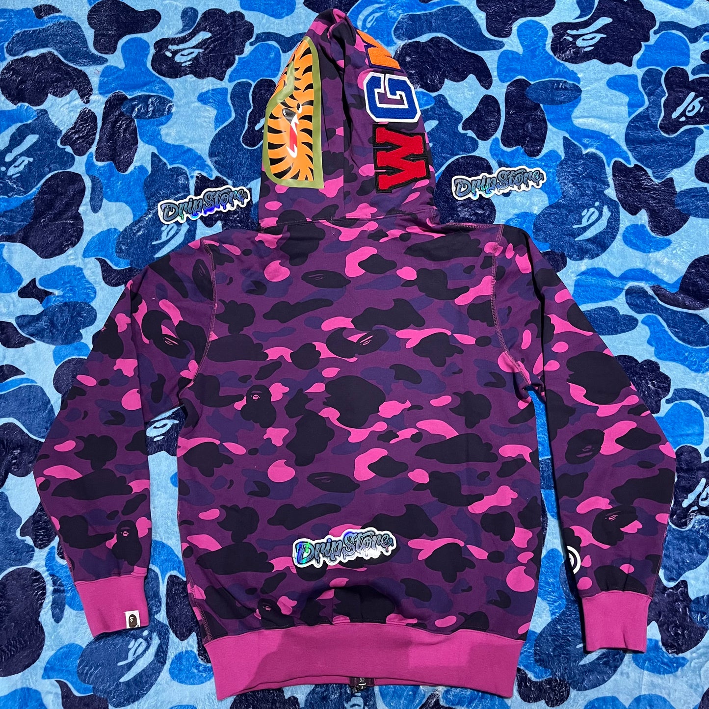Campera Bape Color Camo Shark Full Zip Violeta