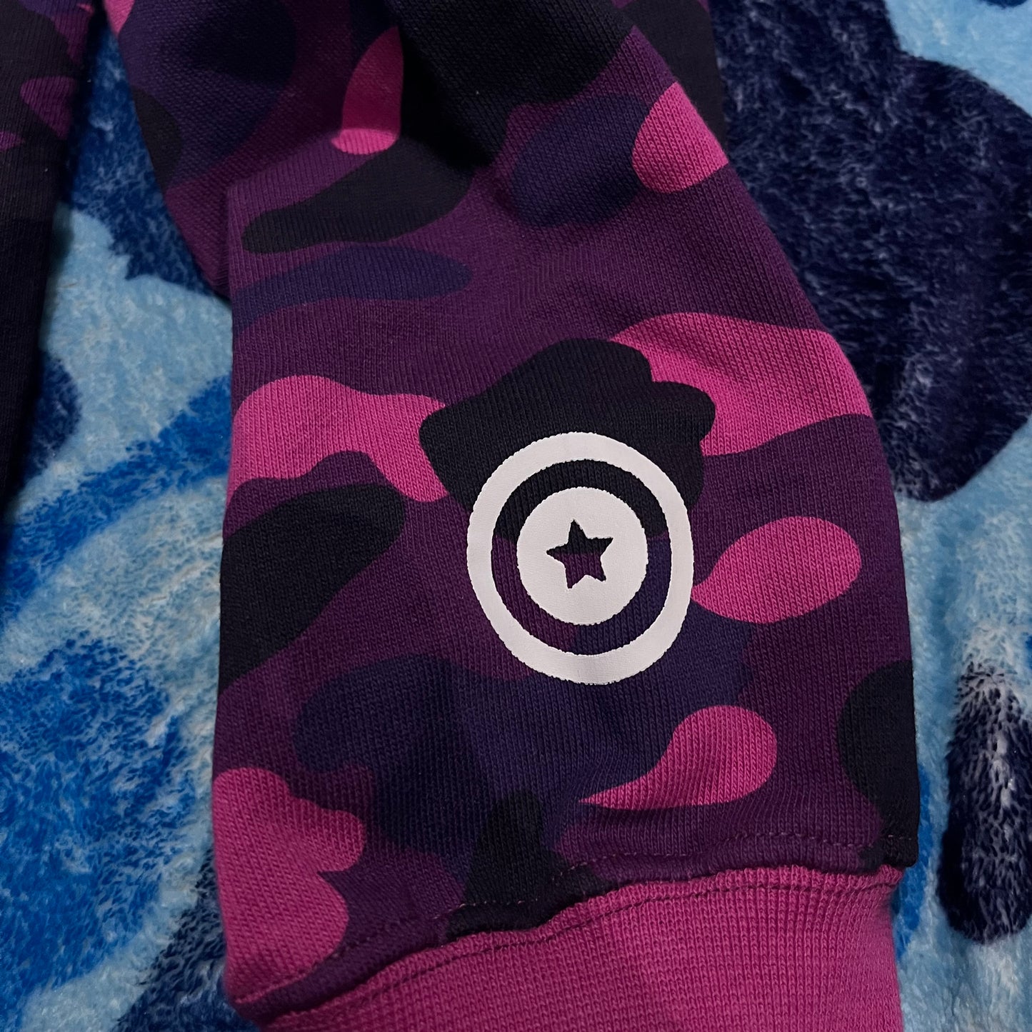 Campera Bape Color Camo Shark Full Zip Violeta