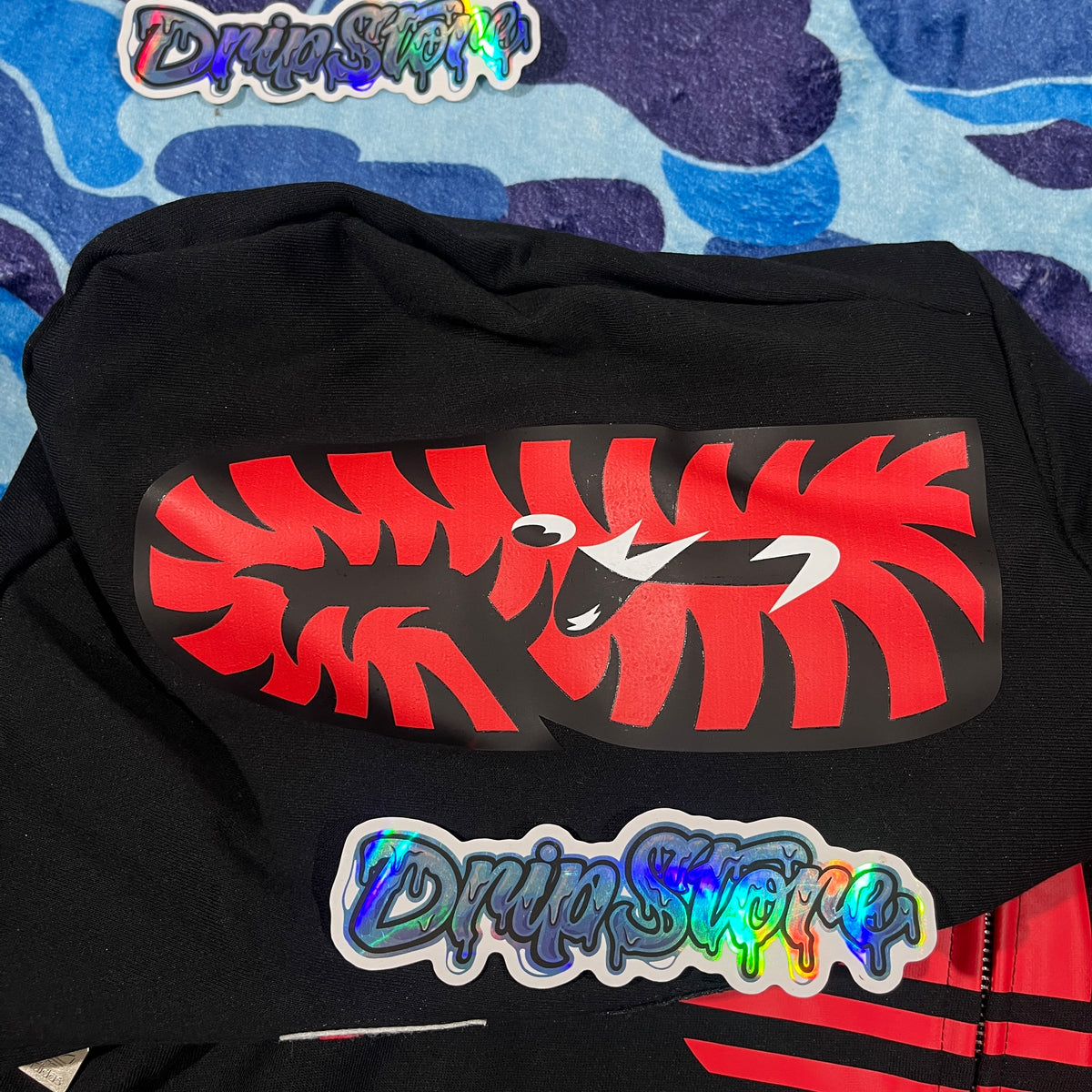 Campera Bape x Adidas Shark Negra