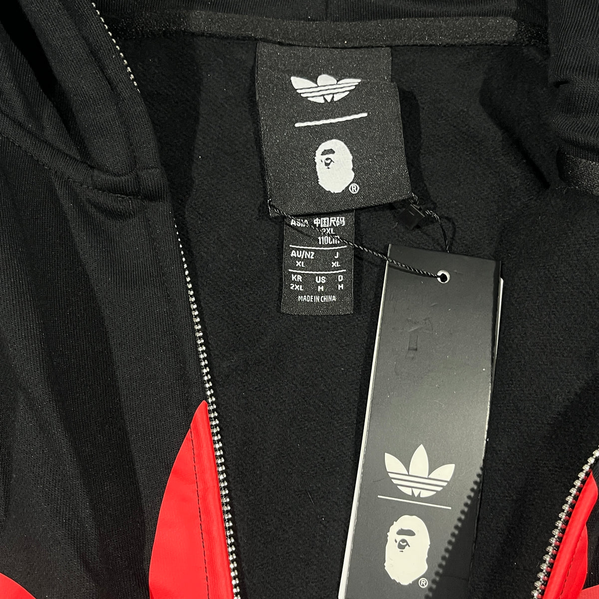 Campera Bape x Adidas Shark Negra