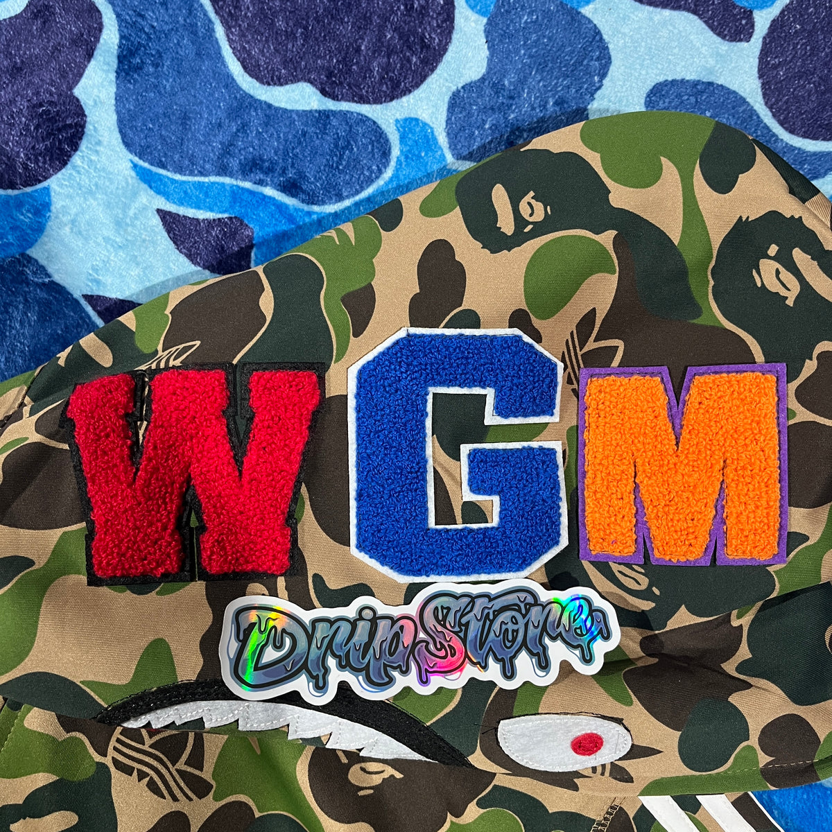 Campera Bape x Adidas Shark Camo Verde
