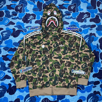 Campera Bape x Adidas Shark Camo Verde
