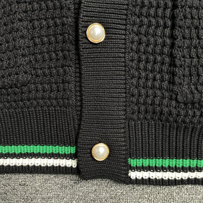 Conjunto Casablanca Crochet Negro Verde