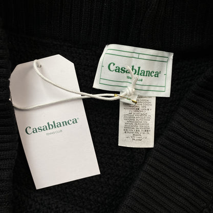 Conjunto Casablanca Crochet Negro Verde