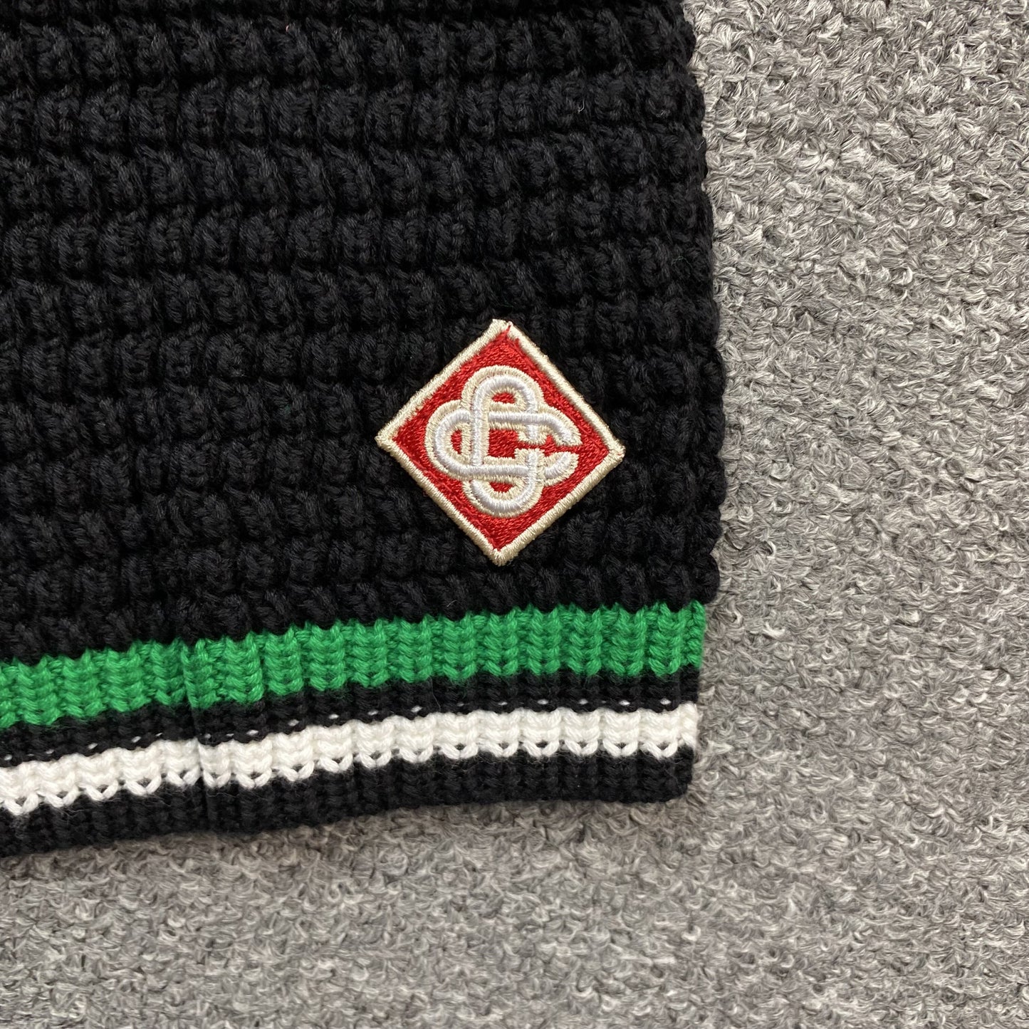 Conjunto Casablanca Crochet Negro Verde