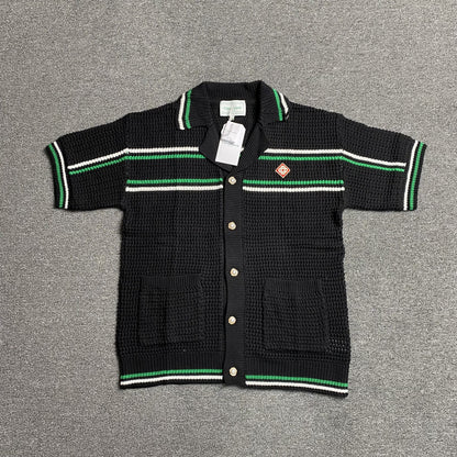 Conjunto Casablanca Crochet Negro Verde