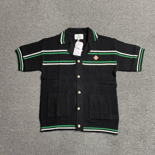 Conjunto Casablanca Crochet Negro Verde