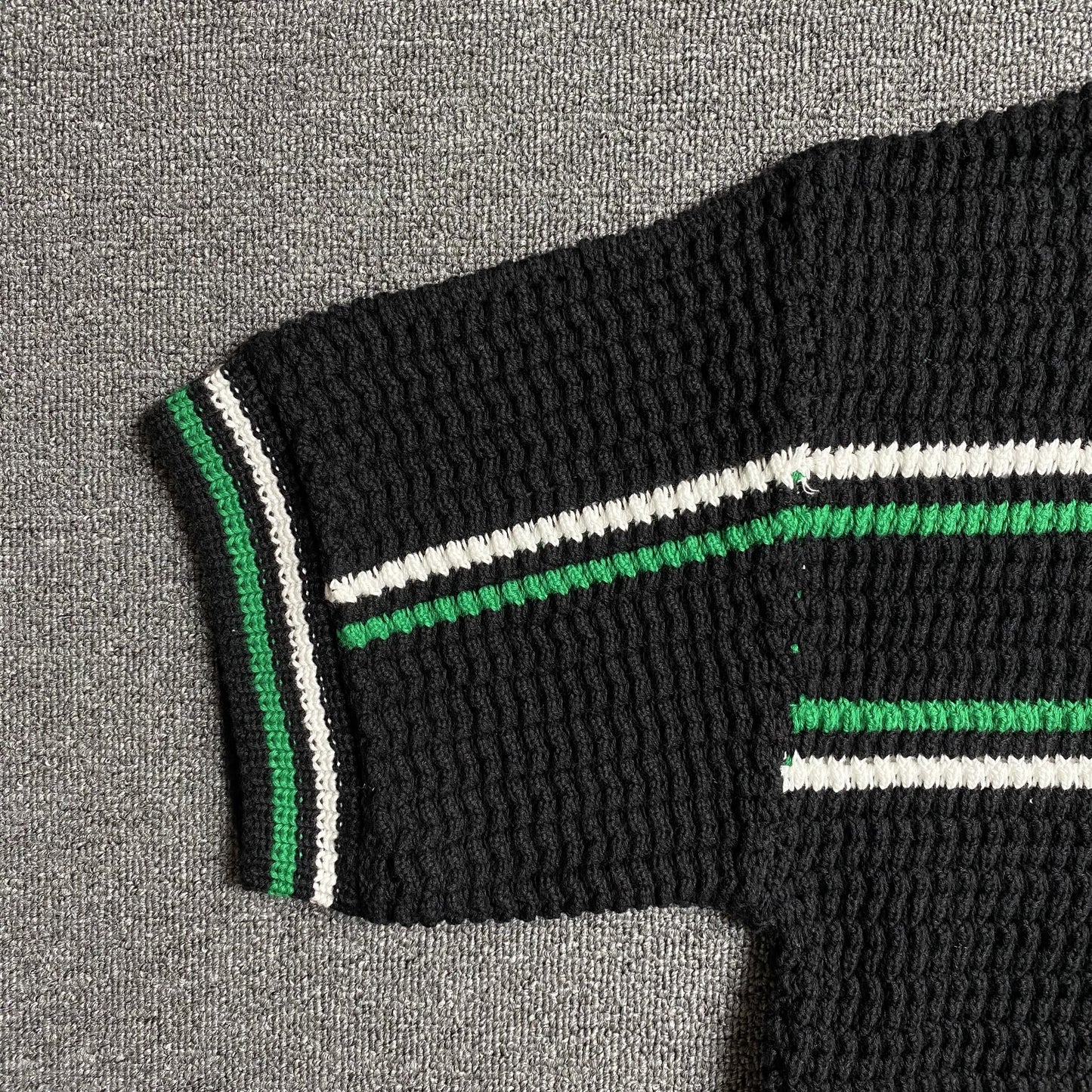 Conjunto Casablanca Crochet Negro Verde