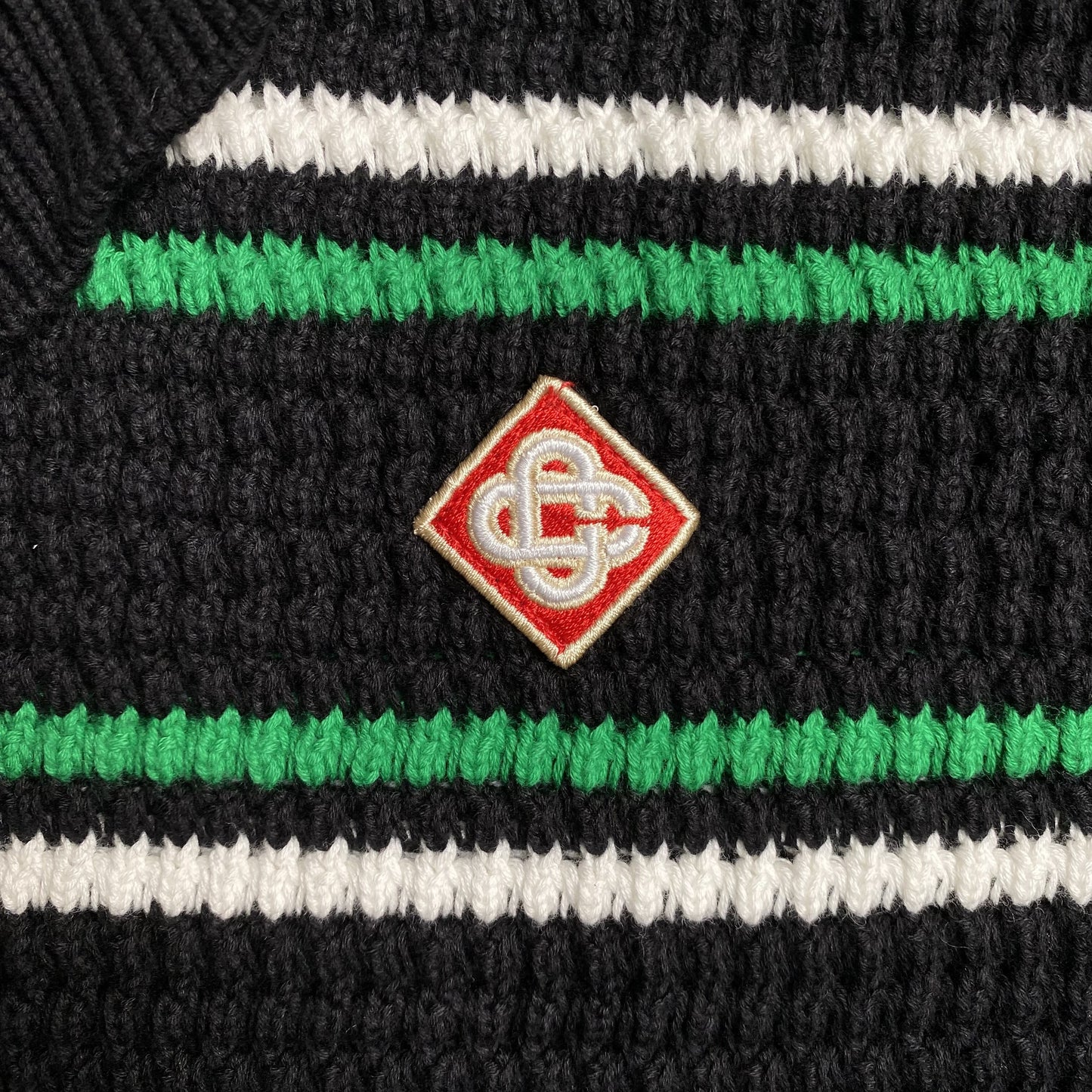 Conjunto Casablanca Crochet Negro Verde