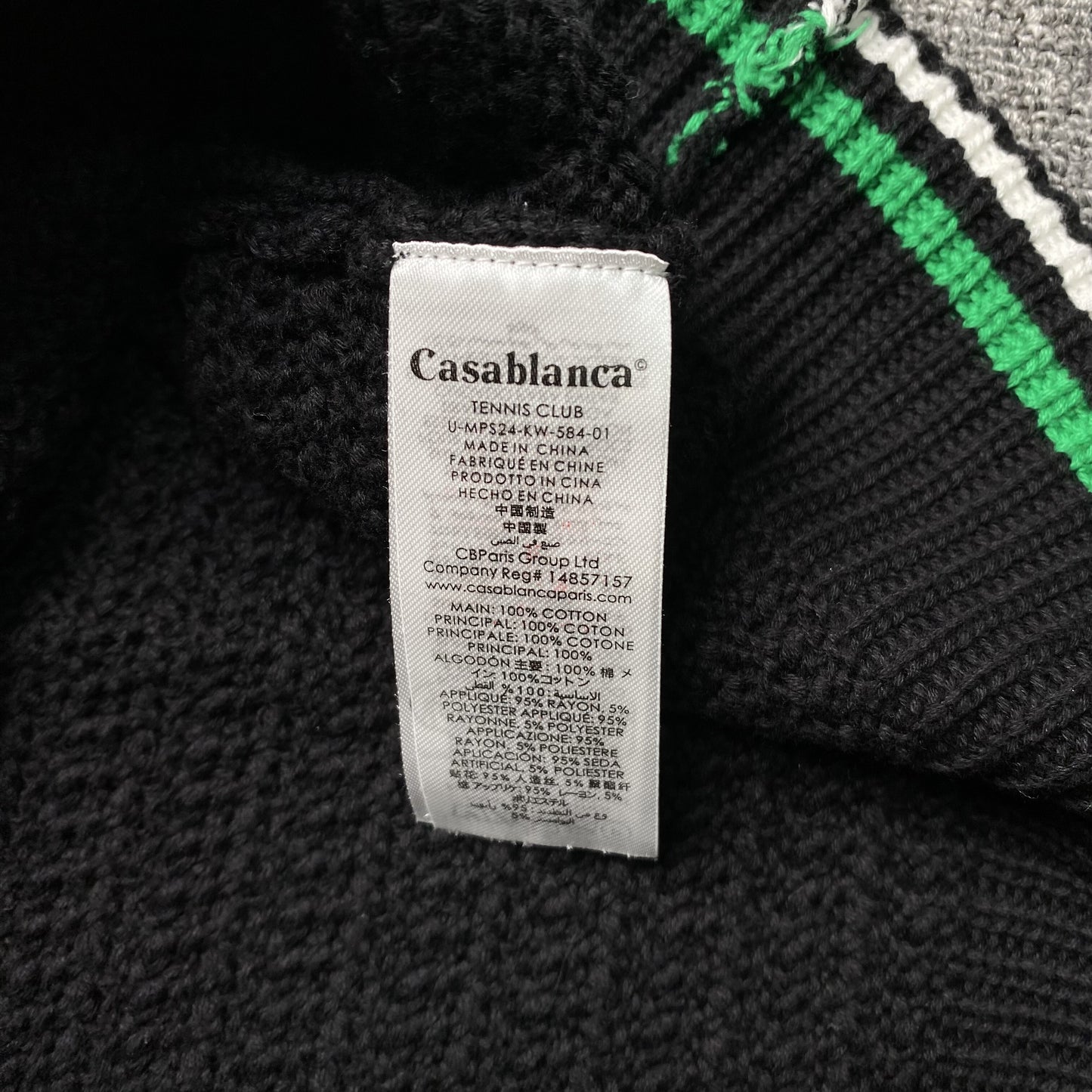 Conjunto Casablanca Crochet Negro Verde