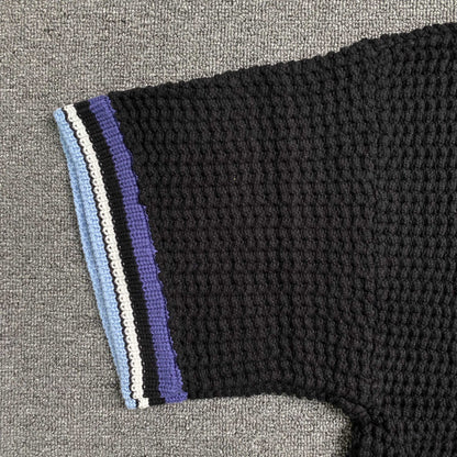 Conjunto Casablanca Crochet Negro Logo