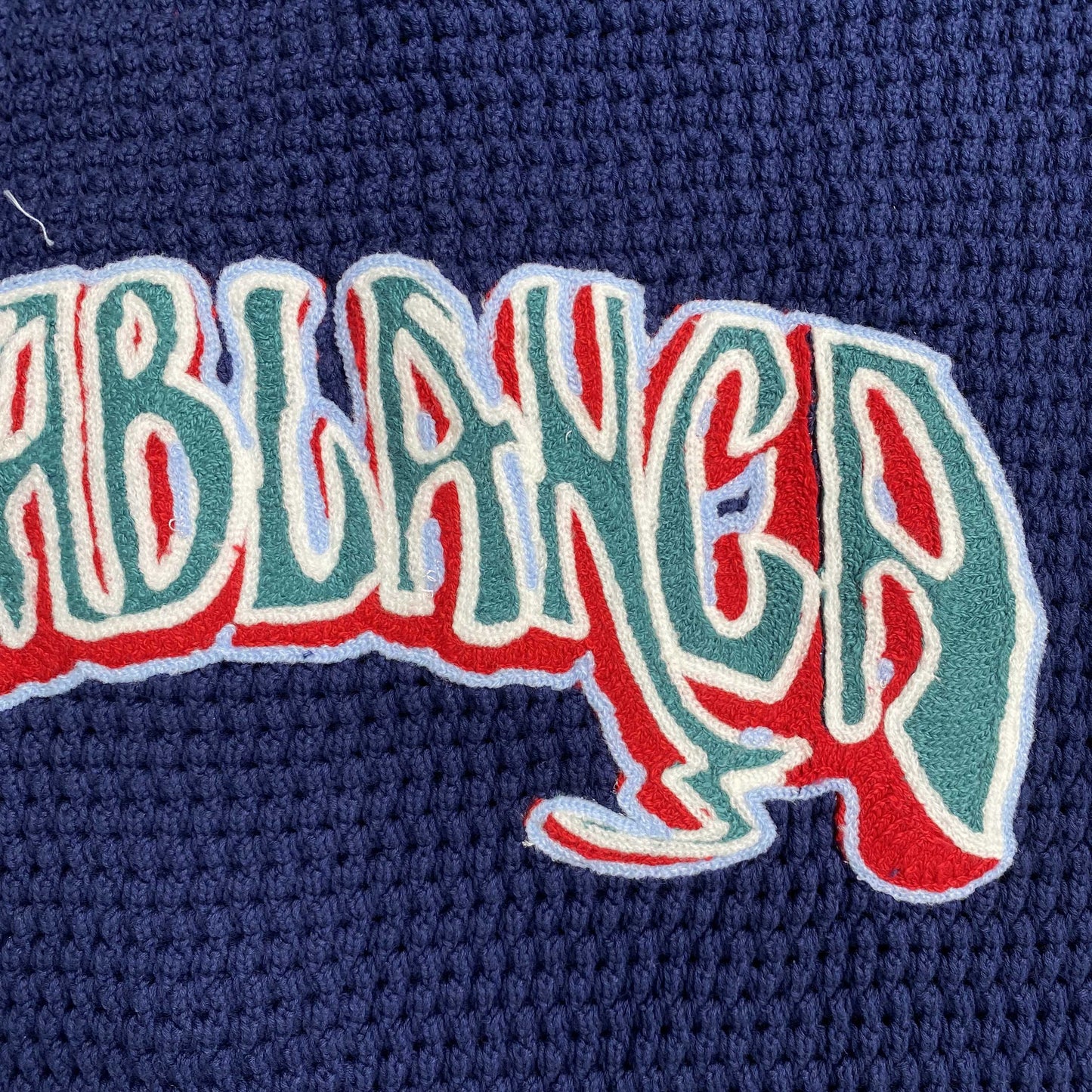 Conjunto Casablanca Crochet Azul Logo