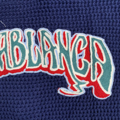 Conjunto Casablanca Crochet Azul Logo