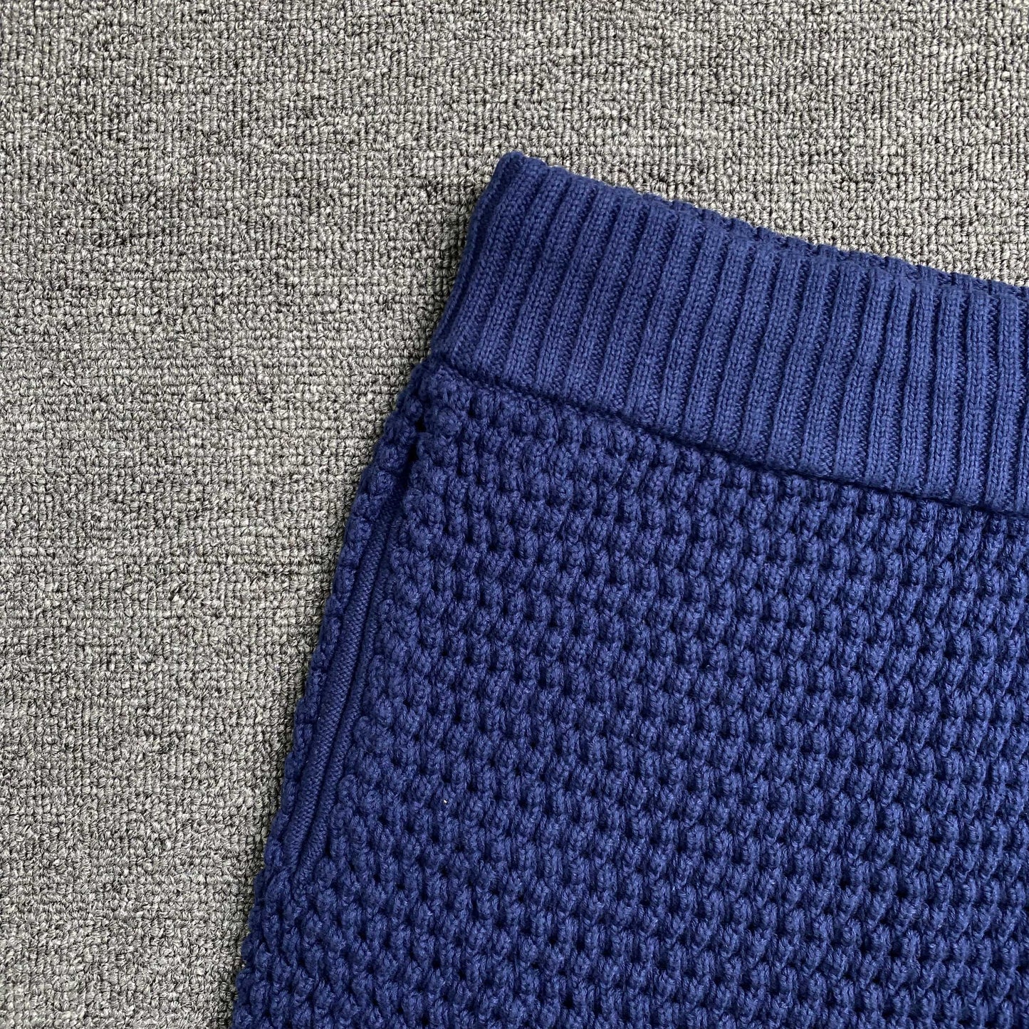 Conjunto Casablanca Crochet Azul Logo