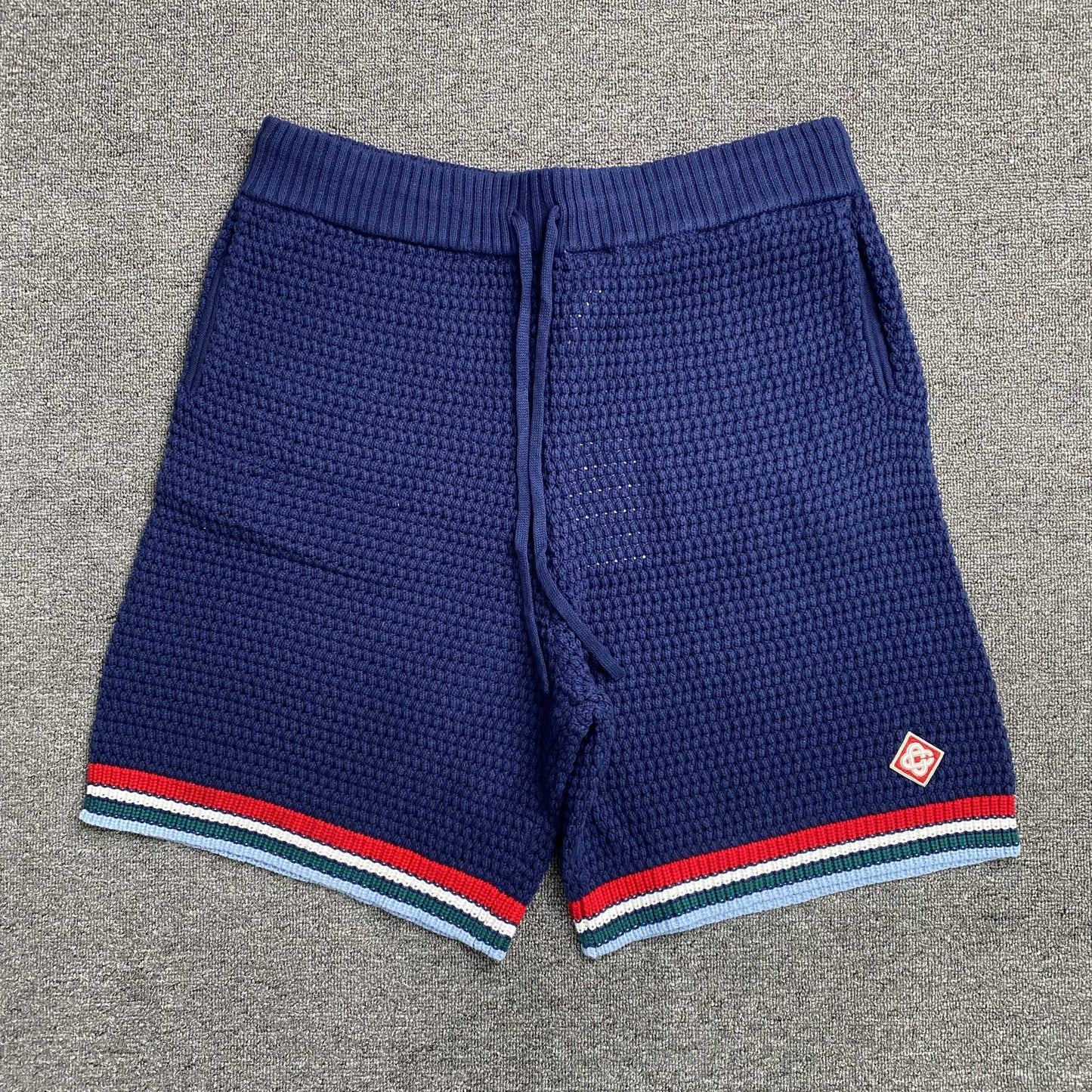 Conjunto Casablanca Crochet Azul Logo