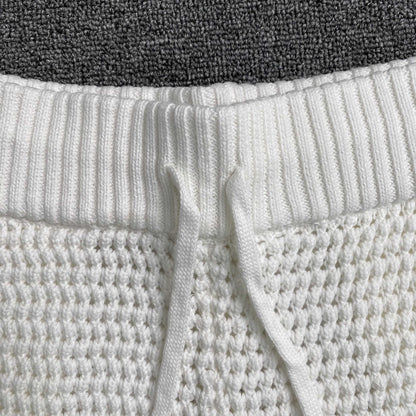 Conjunto Casablanca Crochet Blanco Logo