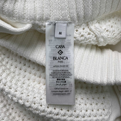 Conjunto Casablanca Crochet Blanco Logo