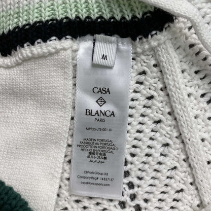 Conjunto Casablanca Crochet Blanco Logo