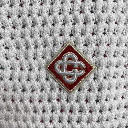 Conjunto Casablanca Crochet Blanco Logo