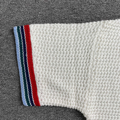 Conjunto Casablanca Crochet Blanco Logo