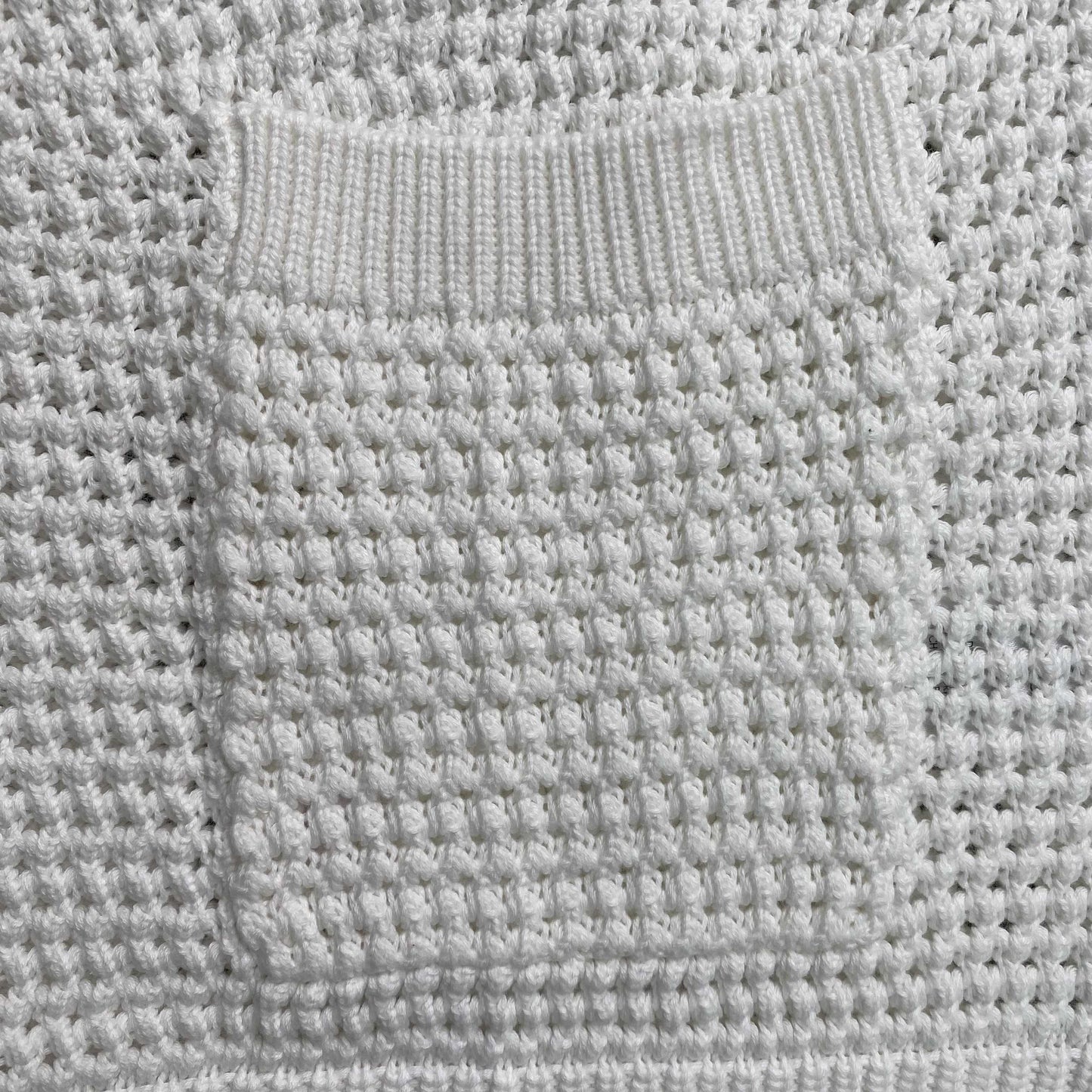 Conjunto Casablanca Crochet Blanco Logo